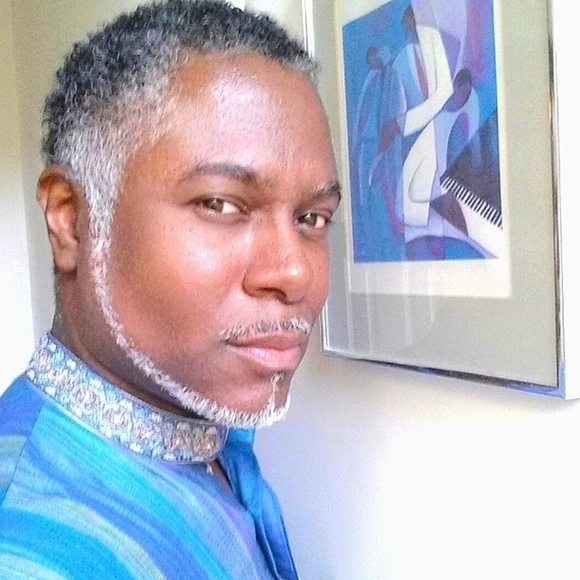 REGAL Blue, Purple and Gold Striped Kurta, 44 - Picture 2 of 8